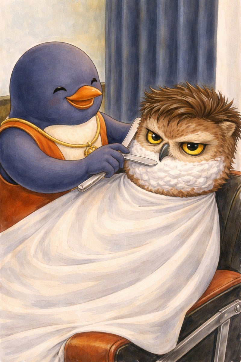 第11話 笑わないフクロウ君の挿絵